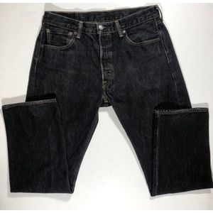 Levi’s 501 dark wash jeans. 34x30. Button fly.
